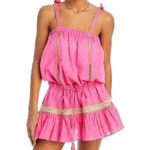 Ramy Brook Averie Metallic Mini Dress Swim Cover-Up